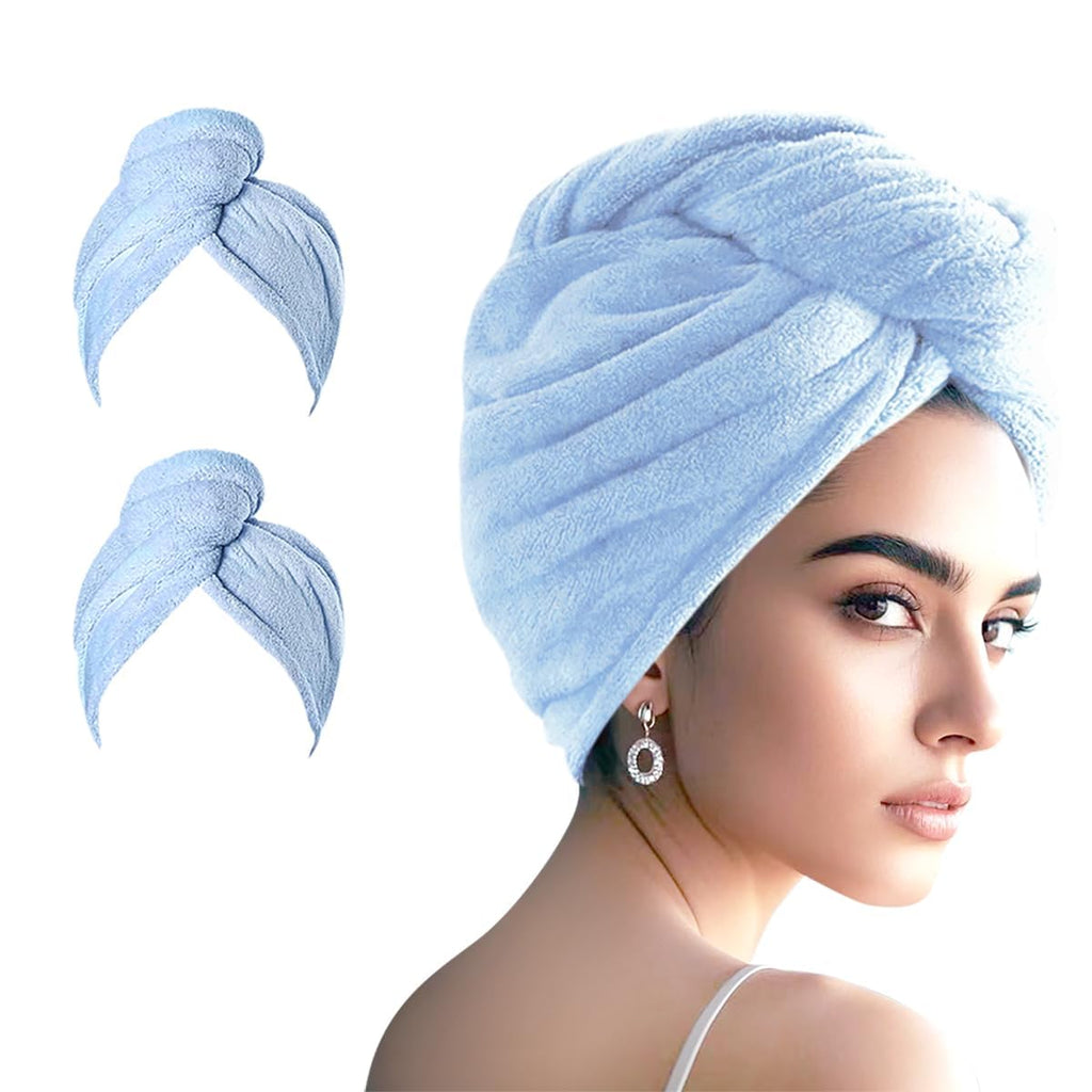 AGKXHDEC Microfiber Hair Drying Towel Wrap,Hair Turbans Towel for Wet Hair