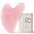 Rena Chris Gua Sha Facial Tools: Rose Quartz Guasha Tool for Face, Facial Massager (Pink)