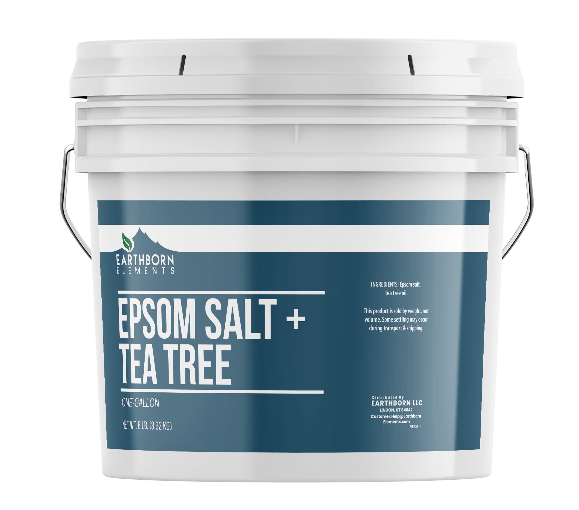 Earthborn Elements, Tea Tree Epsom Salt, 8 Lb
