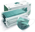 4 Ply Disposable Face Mask Protective(50PCS), Elastic Earloops, Single Use- Green