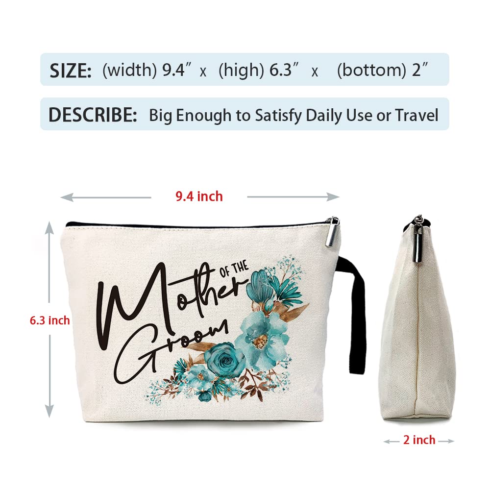 ZHANTUONE Mother of the Groom Funny Wedding Cosmetic Bag, for Travel Toiletry Zipper Storage Pouch Makeup Bag, Wedding Party Gifts, Mother of the Groom Gifts, Party Cosmetic Bag