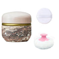 Body Powder Puff and Container for Dusting Powder, Women Powder Puff and Powder Case for Bath and Travel (Ancient City)