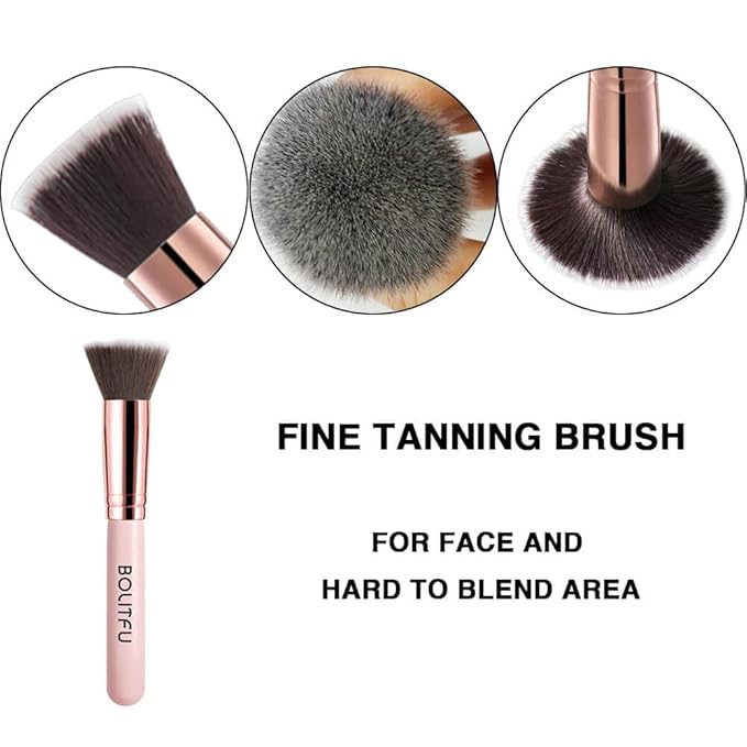 2 Pack Self Tanning Mitt Applicator Kit Set, Self Tanning Glove and Self Tanner Flat Top Brush, Tan Applicator for Sunless Self Tan (Leopard)