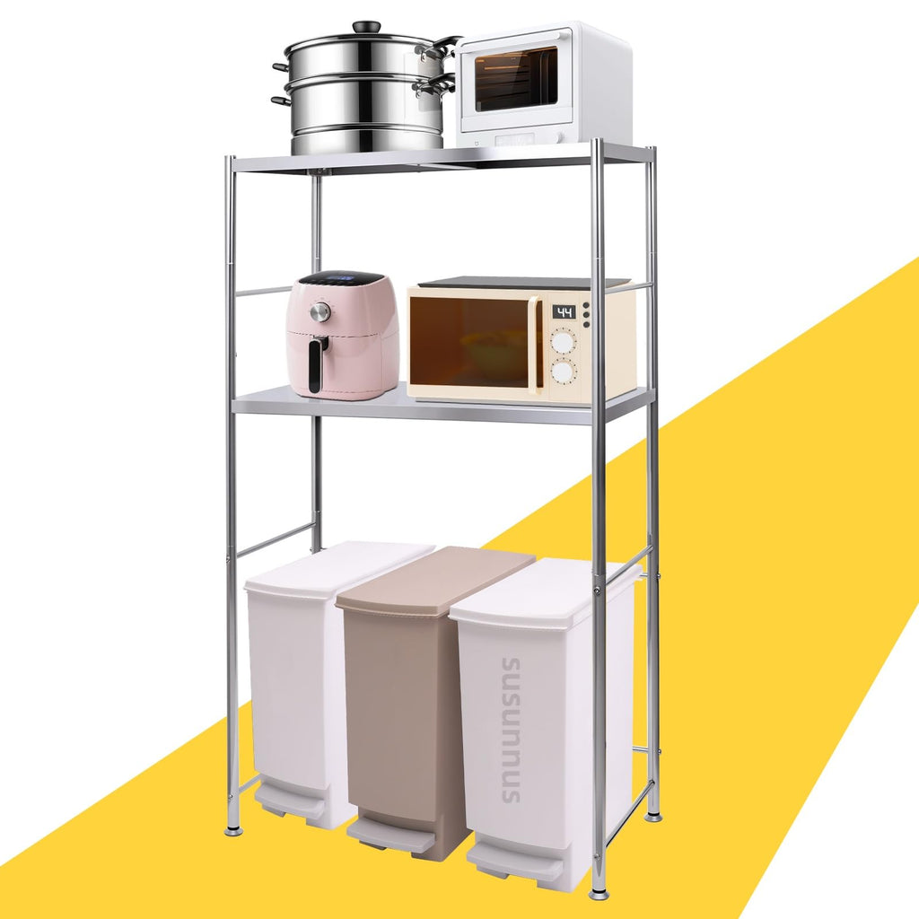 susunnus Stainless Steel Storage Shelf,31.5in-2T,Kitchen,Laundry Room
