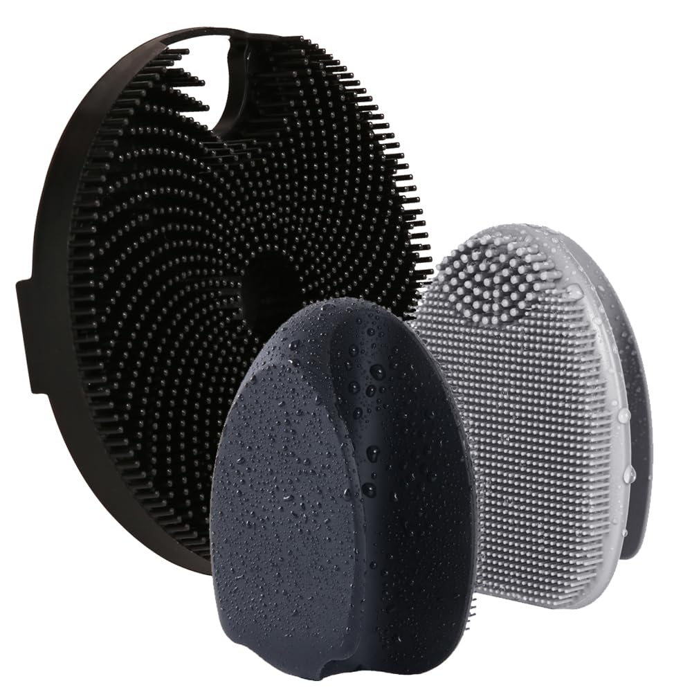 Soft Silicone Face Scrubber,Facial Cleansing Brush,Facial Exfoliation Scrub for Massage Pore Cleansing Nose Blackhead Remover Deep Scrubbing for All Kinds of Skins Men and Women