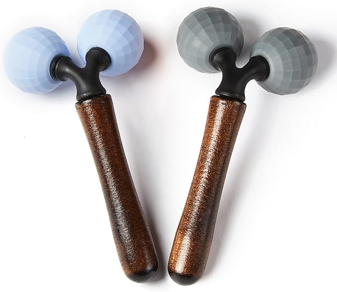 Lyanxinlei Relax Massage Roller - Body Massage Tools Myofascial Trigger Points Reduce Muscle Soreness Tightness Leg Cramps for Circulation, Stress, Arthritis and Hand Pain Relief & Recovery (Grey)