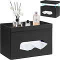 PU Leather Tissue Box Cover Rectangle with Detachable Storage Tray,Fits 230-Count Box Tall Rectangular,Modern Decorative Tissue Box Holder/Organizer for Bathroom,Bedroom Dresser,Night Stand
