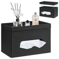 Extra Large Tissue Box Cover with Storage Tray,Rectangle Tissue Box Holder