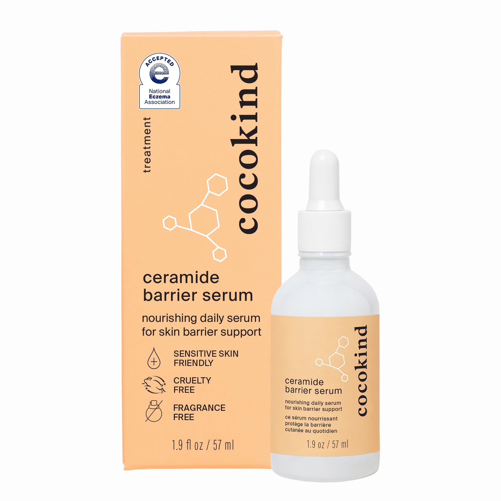 Cocokind Ceramide Barrier Serum, Jumbo Bottle, 2 Fl Oz