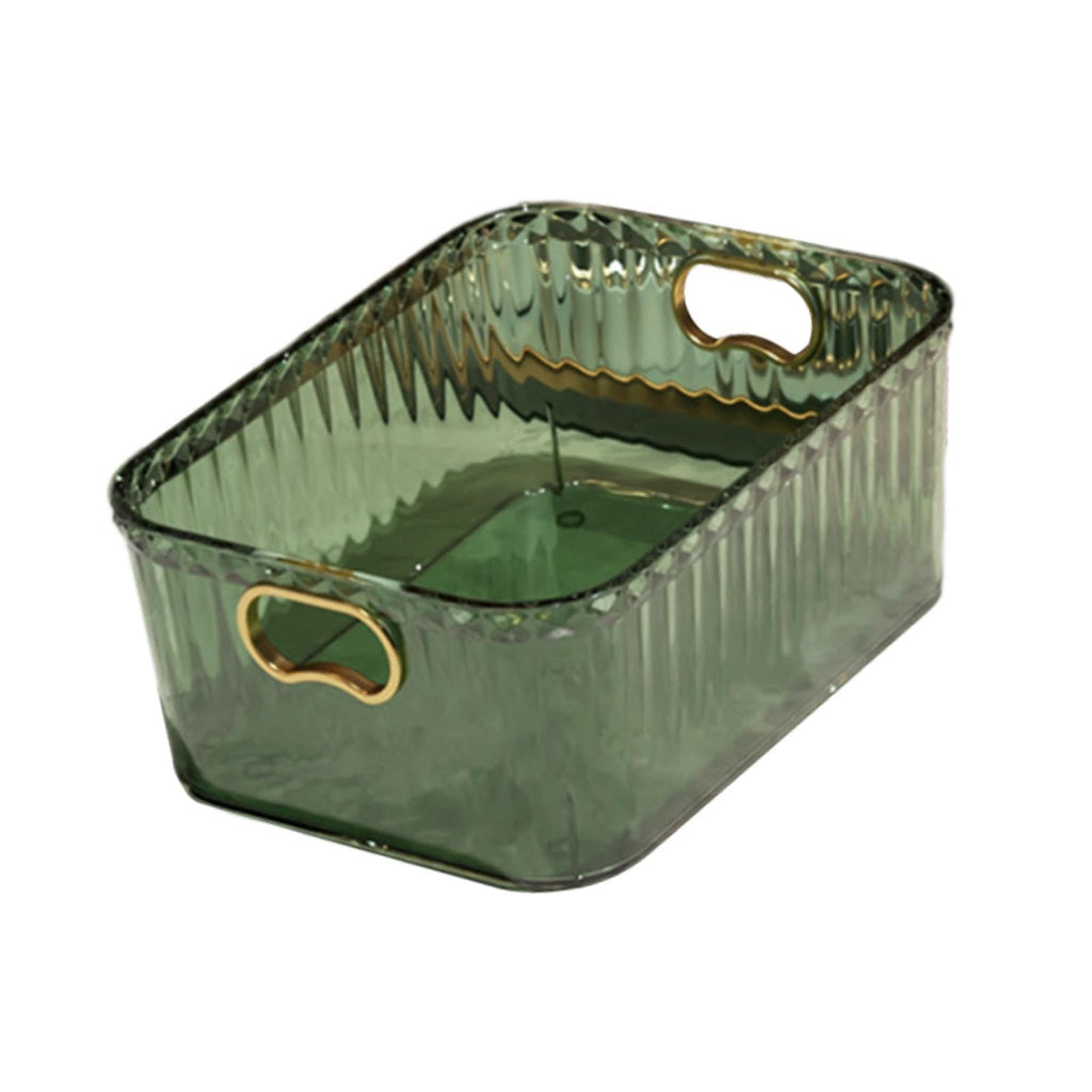 Bothyi Acrylic Makeup Storage Bin Jewelry Organizer Storage Container Lightweight Multipurpose Portable for Pantry Laundry Accessory, Dark Green