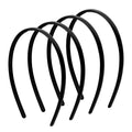 forenee Plastic Thin Skinny Comb Headbands for Women, Black, 4 Pack
