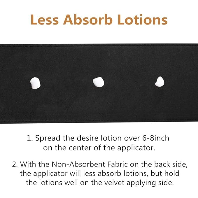 Yvoier Double-Side Used Self Tanner Back Applicator, Non-Absorbent Lotion Applicator for Back Streak-Free Natural Back Tanning Applicator for Self-Tanning Lotion, Mousse, Cream