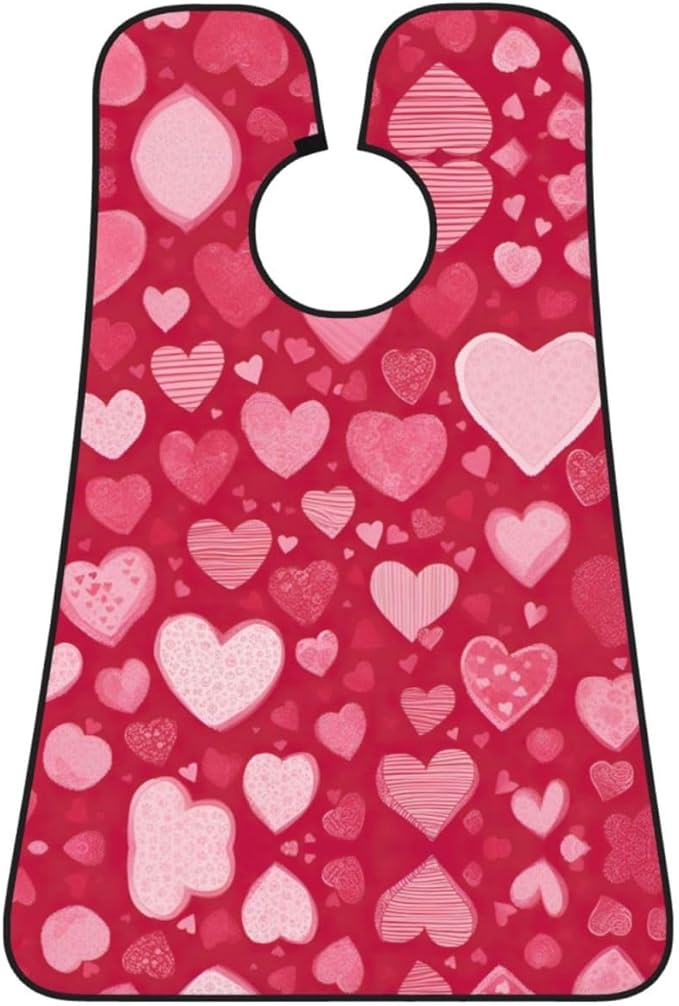 NOUZU Valentine Day Print Beard Bib Apron For Men, Beard Hair Catcher For Men Shaving Trimming,Beard Cape Cloth