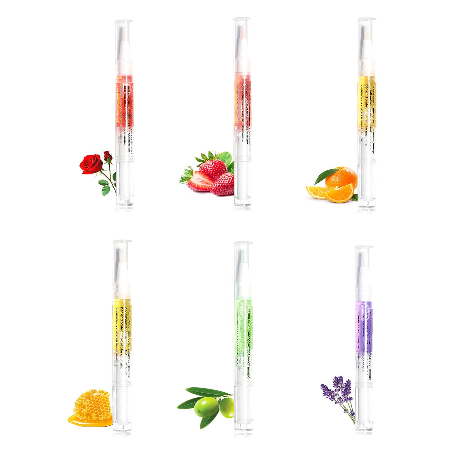 BEVINAS Nail Cuticle Oil 6 scent Care Your Nails with Premium Nail Nutrient Oils - T