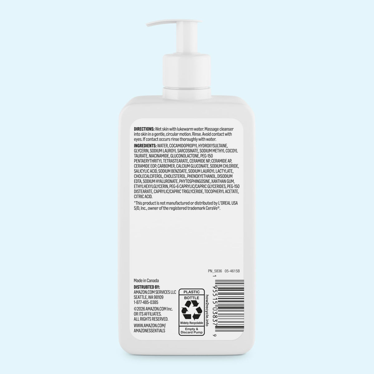 Cleanser Face Wash - Salicylic Acid with Ceramides & Vitamin D, 8 fl oz, 1-Pack (Previously )