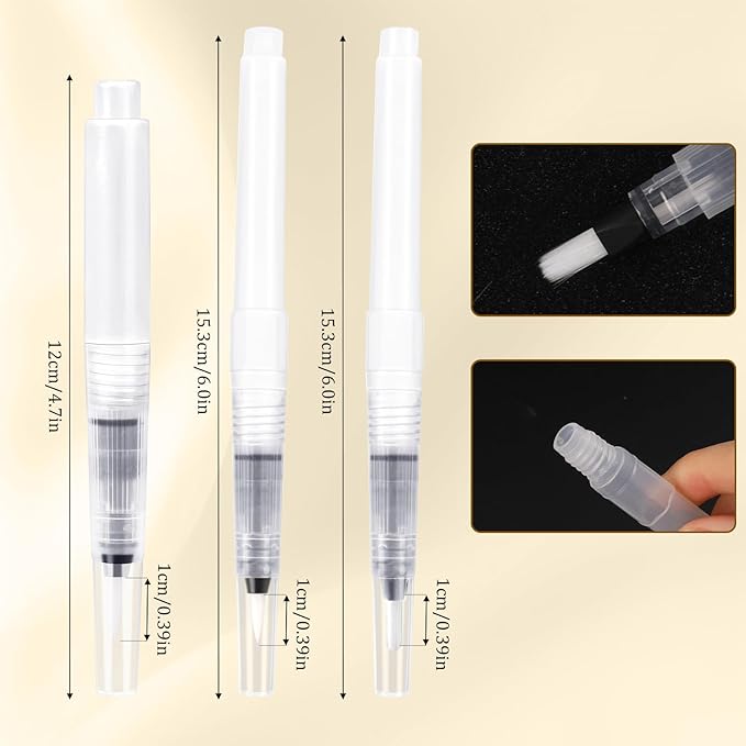 Refillable Cuticle Oil Pen,3PCS Empty Nail Oil Pen with Brush,Reusable Pinch Press Pen,Portable Sub-Bottling Pen for Lip-Gloss Foundation Cosmetics,Clear Refillable Applicator Pen for Nail Body Care