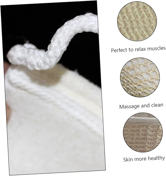 DEARMAMY 3pcs Exfoliating Bath Scrubber Strap for Skin Cleaning and Back Massage for Deep Cleansing and Exfoliation Shower Gentle Skin Types