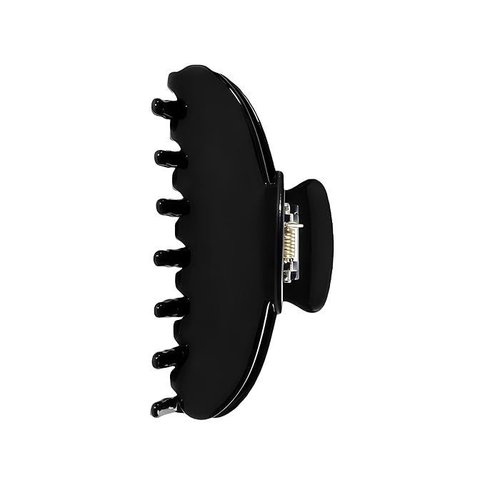 OideGuiing Durable Acetate Hair Clips - 4-Inch Black Claw Clips for Fine and Thick Hair (Black)