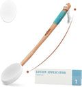 Svarvns Lotion Applicator for Back and Feet with 2 Replaceable Pads, 17" Back Lotion Applicator for Women, Elderly Apply to Lotion, Suncreen, Cream Medicine, White