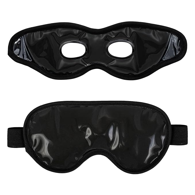 LEOSTEP 2 PCS Cooling Gel Eye Mask Reusable Cold Eye Mask, Frozen Eye Compress Ice Pack, No Freeze, Cool Relaxation, Comfort Snug Fit, Eye Cover Ice Mask with Mineral Mud for Office, Home