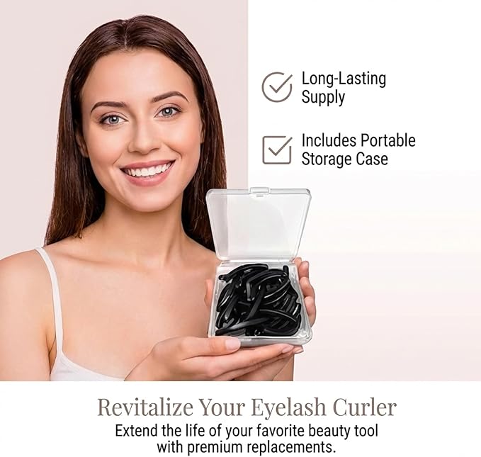 Compatible with Shiseido Eyelash Curler Refill Pads,Silicone Replacement Refills Only Fit for Shiseido Eye Lash Curler Refill Pads,24Pack.