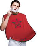 Flag Of Morocco Print Beard Bib Apron For Men, Beard Hair Catcher For Men Shaving Trimming,Beard Cape Cloth