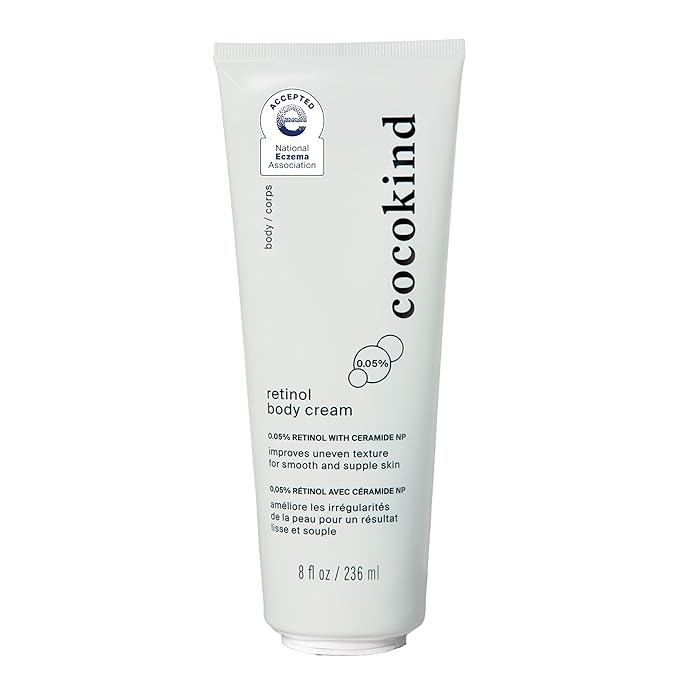 Cocokind Retinol Body Cream, Youthful Body Skin Treatment, All Skin Types including Sensitive Skin, Fragrance Free, Cruelty Free, Vegan, 8 fl oz