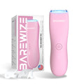 BAREWIZE Bikini Trimmer for Women, Pubic Hair Trimmer | Waterproof, USB-C Rechargeable, LED Light, Replaceable Blade | Electric Razors for Women, Electric Lady Shaver (Rose)