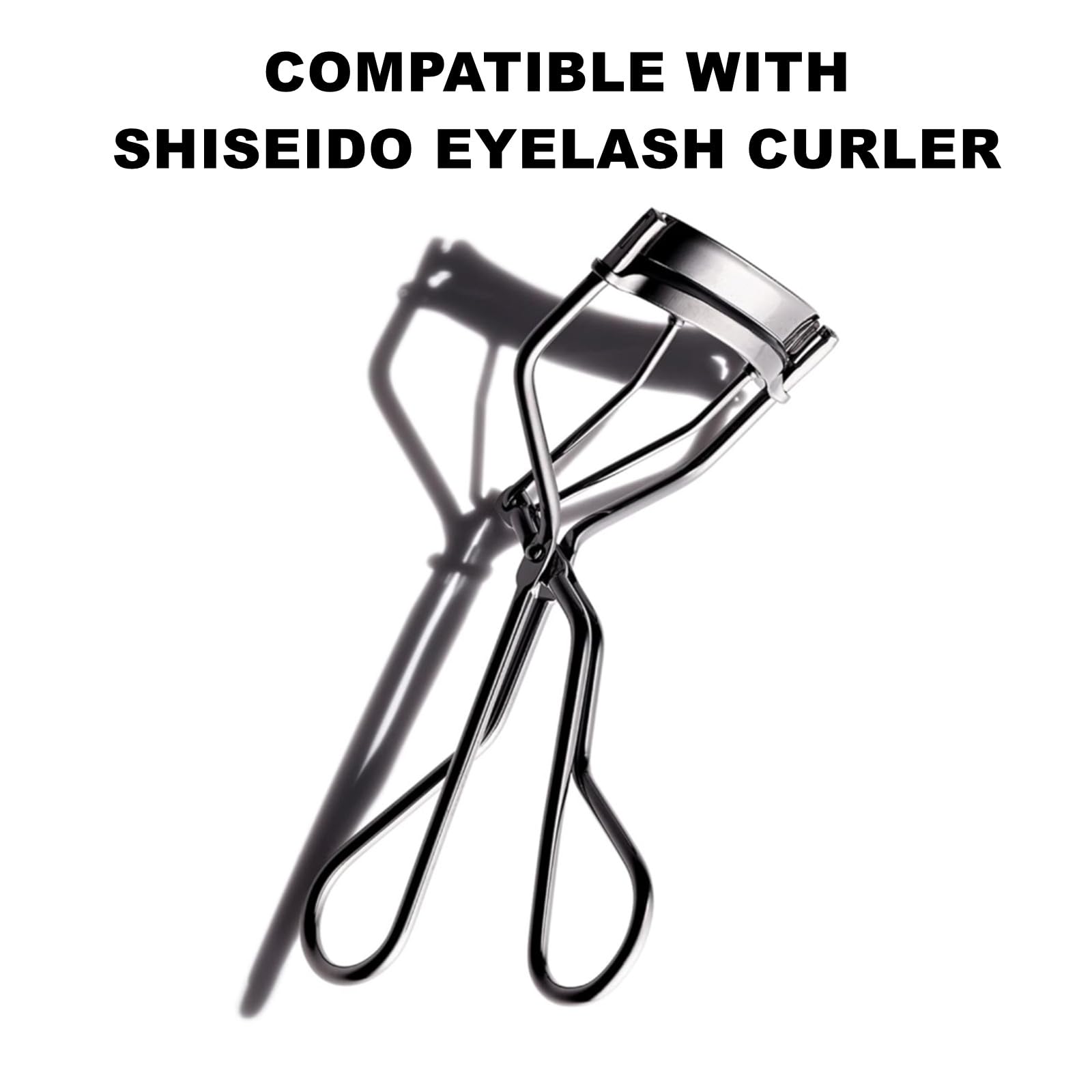 100Pack Compatible with Shiseido Eyelash Curler Refill Pads,High Elasticity Silicone Refill Pads Compatible with Shiseido Eyelash Curler,Gentle & Safe on Lashes,Black.