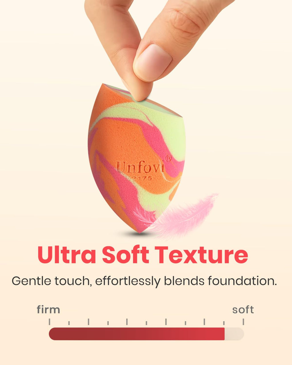 Unfovi Random 3Pcs Makeup Sponges from 4 Colors, Tricolor Fusion Beauty Shape Makeup Sponge for Foundation, Concealer, Powder Cream and Liquid Application (Blind Box)