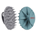 Scalp Massager Shampoo Brush, Wet & Dry Manual Scalp Care Head Scrubber Hair Washing, Soft Silicone Bristles, for Hair Growth, Dandruff Removal, Comfortable for All Hair Types (Dark Green+Gray)