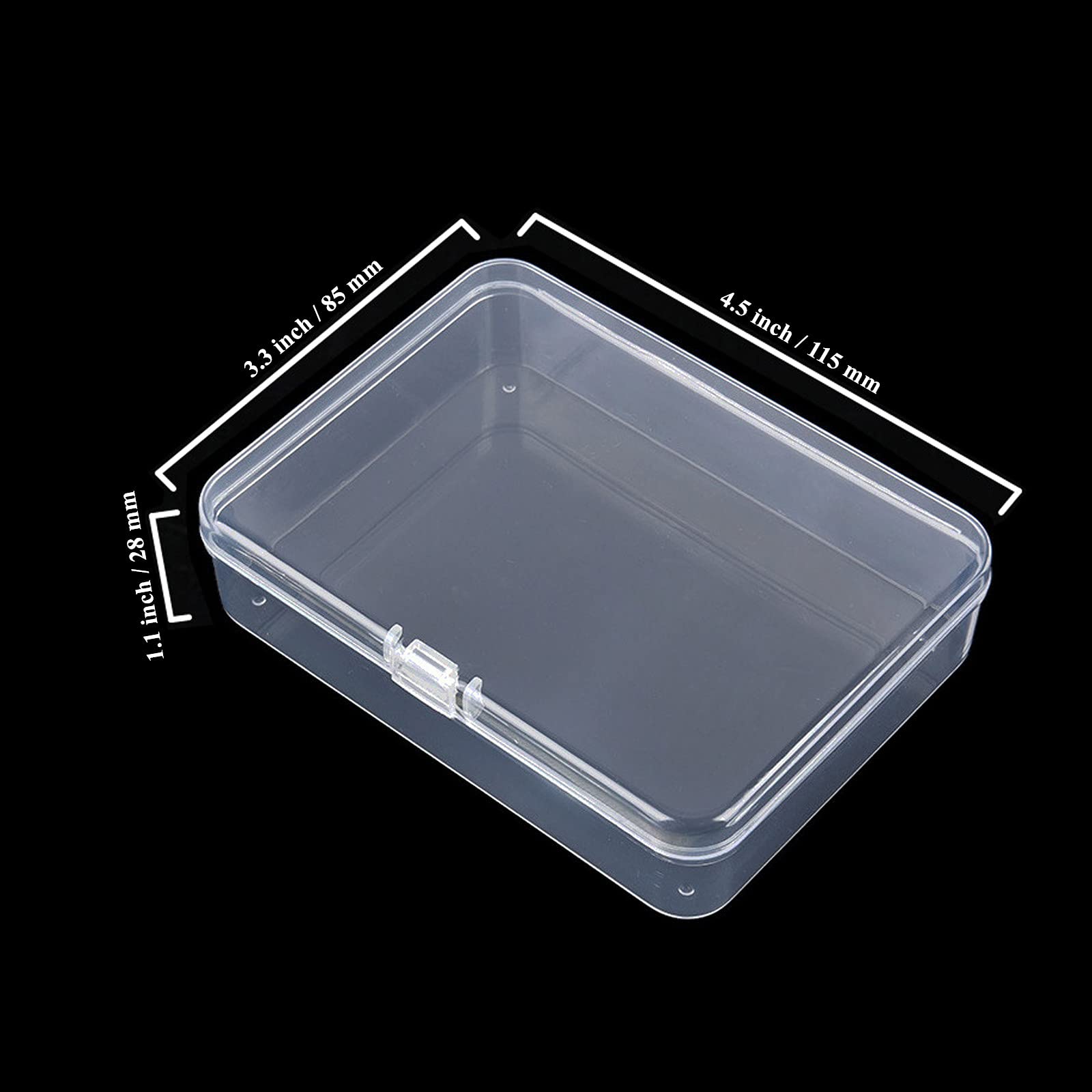 Thintinick Rectangular Clear Plastic Storage Containers, 12 Pack