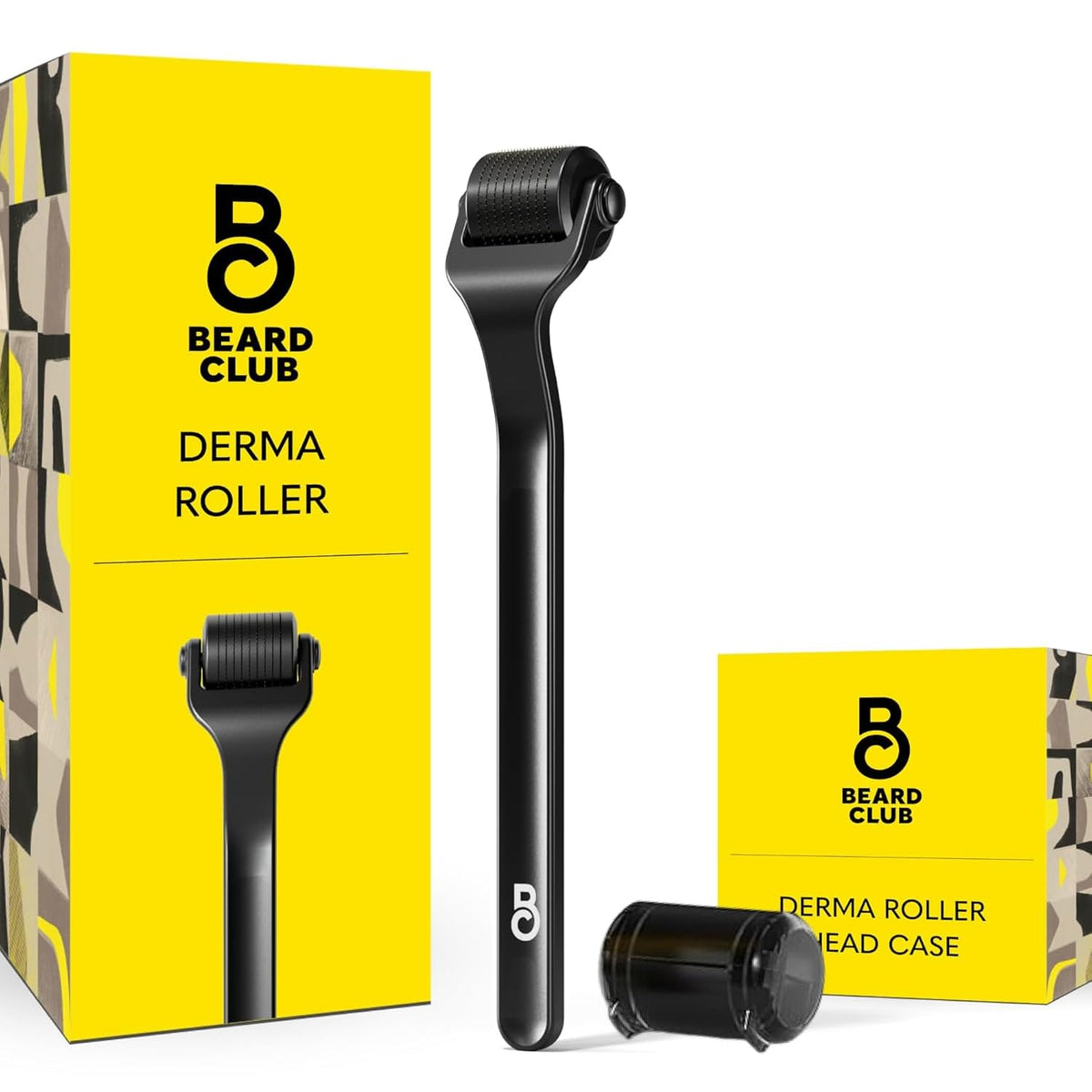 The Beard Club Derma Roller & Cleansing Spray Kit – Microneedling Roller for Beard, Scalp & Face with Beard Roller & Microneedle Cleaner – At-Home Micro Needling Skin Device for Men and Women