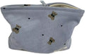 SxoSyo Corduroy Makeup Bags, Bear Cosmetic Pouch, Blue