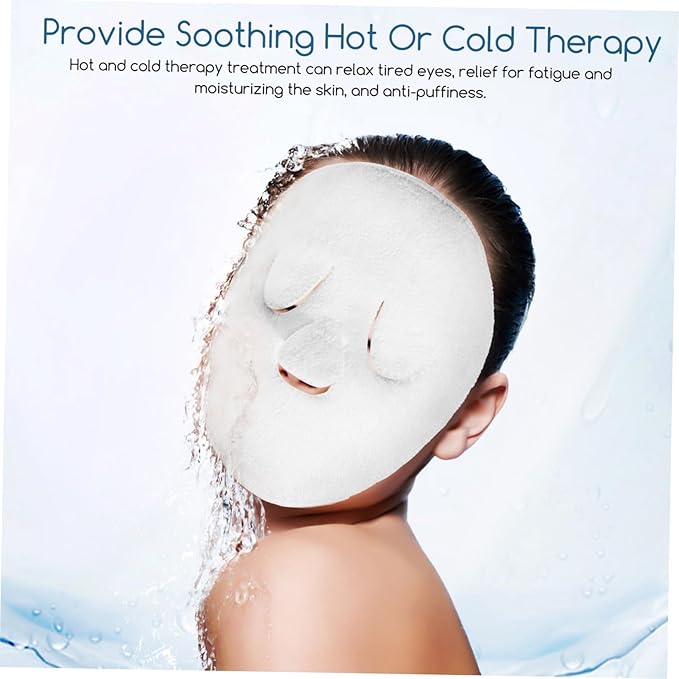 2pcs Coral Fleece Hot Compress Towel for Face Care Soft Mask Towel for Warm Cold Therapy for Spa and Home for Women