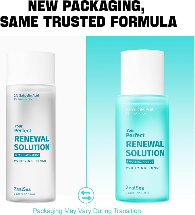 ZealSea Salicylic Acid Toner, Blackhead Remover, Pore Minimizer Travel Size