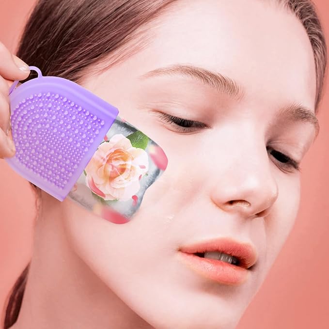 Baluue Face Ice Roller 5.11 Inch Skin Ice Roller Cooling Massage Tool for Eyes Reduction and Facial Care at Home or Travel