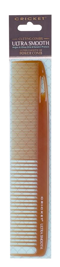 Cricket Ultra Smooth Hair Cutting and Styling Comb Set - Argan, Olive Oil, and Keratin Infused Combs - Frizz Control, Shine Enhancement, and Manageability