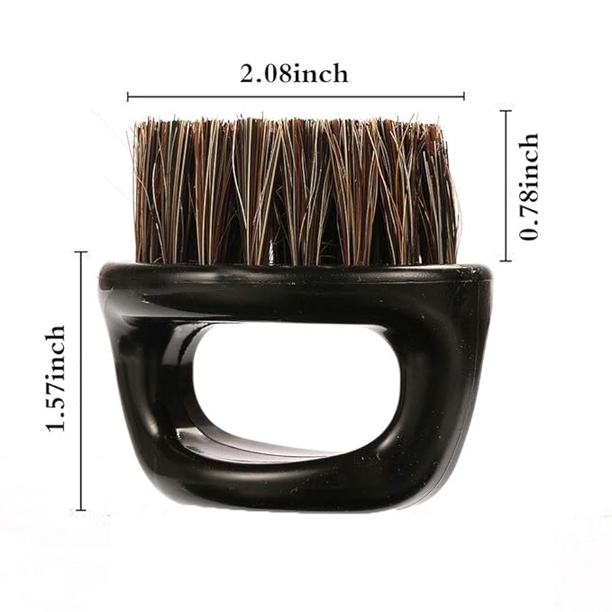 Borogo 2-Pack Beard Brush for Men - Men's Beard Brush (Essential Tool For Professional Barbering & Grooming Services), Brush Neck Face Duster Brush for Hairdressing Salon Household