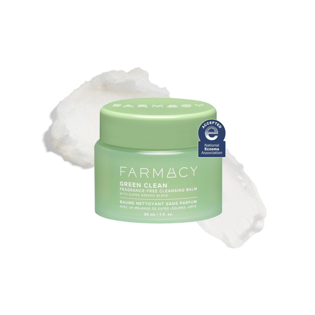 Farmacy Makeup Remover Cleansing Balm - Green Clean Waterproof Makeup Remover Balm + Oil Cleanser for Face - Gently Melts Make Up + SPF - Hydrates + Softens Skin with Super Greens + Papaya (50ml)