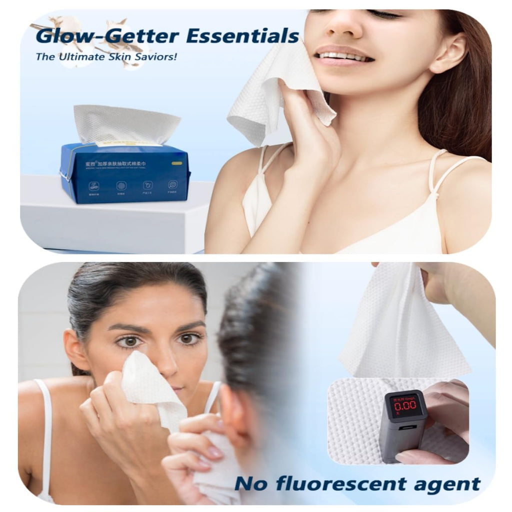 MIXUISEE face towels,Disposable face towel,Thick and soft,100% cotton towel