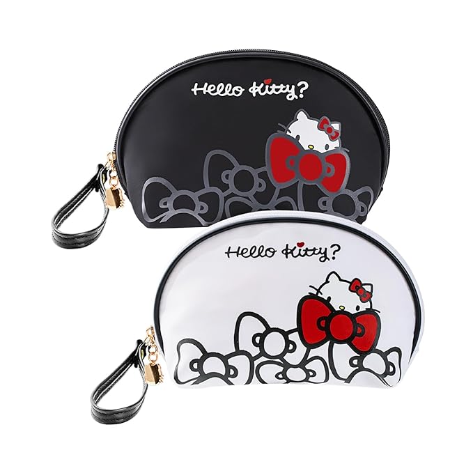 Vimanllie Travel 2PCS Cosmetic Bag Waterproof Makeup Bags,Portable Toiletry Organizer,Storage Bags for Women,Cute Compact,Small Purse for Keys,Practical Storage Pouch for Girls