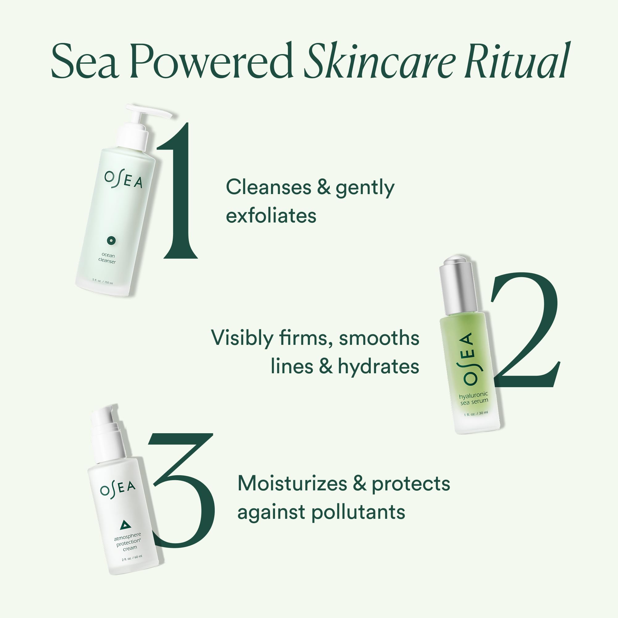 OSEA Ocean Cleanser 5 oz - Nourishing Facial Cleansing Gel - Mineral-Rich Face Wash - Gentle Face Cleanser - Clean Beauty Skincare - Vegan & Cruelty-Free Facial Wash