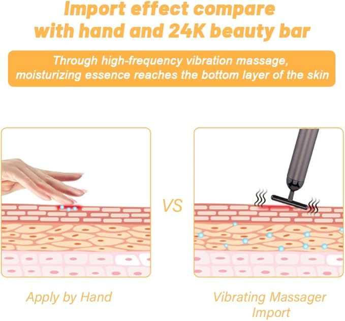SIXIUMIE Beauty Bar Gold Face Massager for Skin Care T-Shape Facial Massager Tools Face Lifting