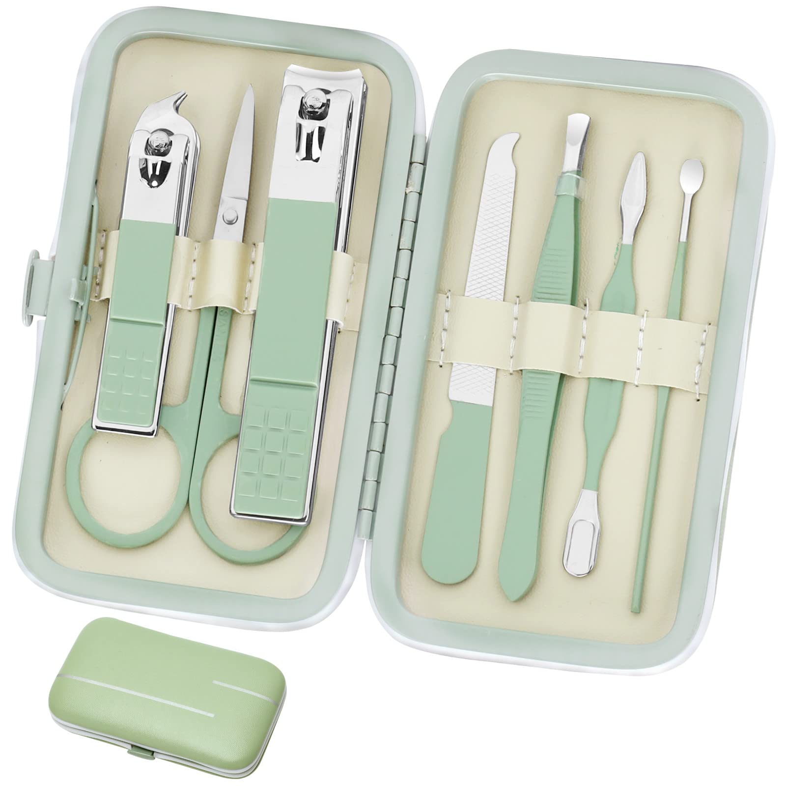 Aceoce Manicure Set Business Gifts Handheld Sized, Nail Clippers Set Tools Luxurious Manicure Set Professional Stainless Steel Nail Clippers with Travel Case for Men Women Teens Parents Colleagues