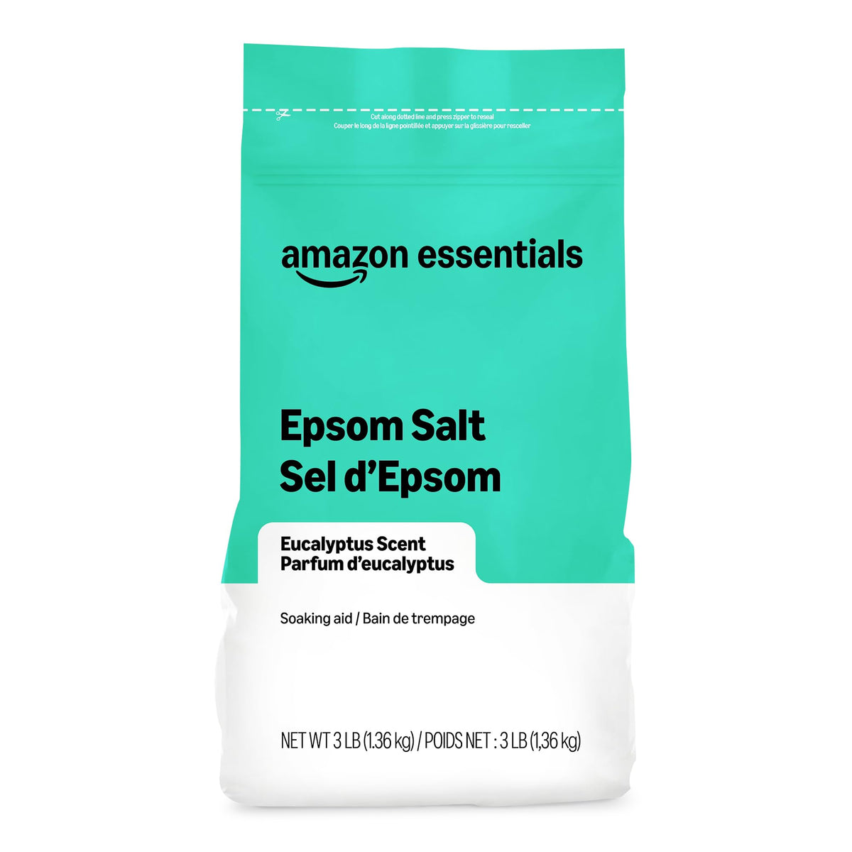 Epsom Salt Soaking Aid, Eucalyptus Scented, 3 Pound (Previously )