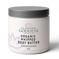 GLIMMER GODDESS Organic Whipped Body Butter for Women - Moisturizer Cream with Shea & Cocoa Butter, Almonds & Coconut Oil - Honeysuckle, 8oz