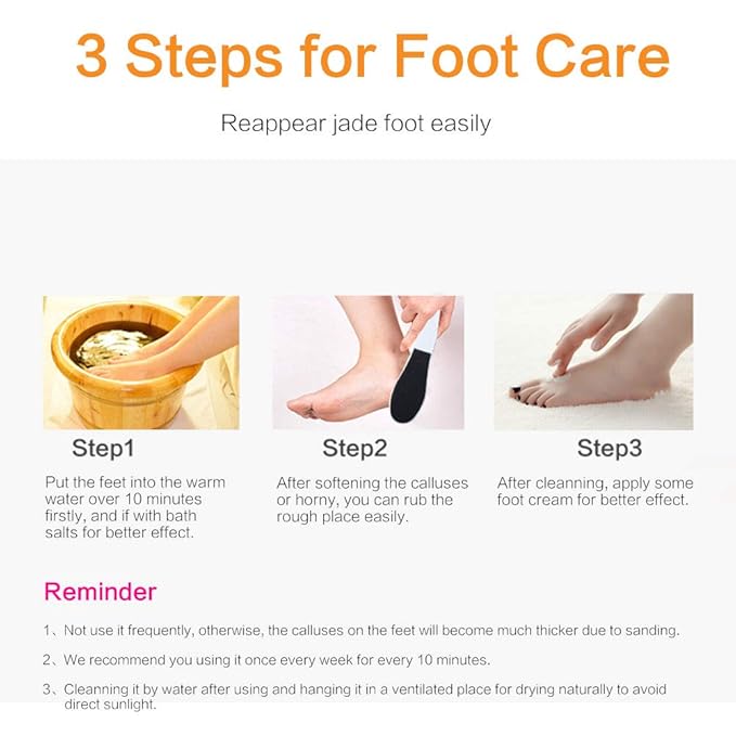 5 Pack Foot File Callus Remover - Professional Double Sided Foot Rasp for Dead Skin & Hard Cracked Heels, Sandpaper Pedicure Tool with Ergonomic Plastic Handle, Home Spa Kit for Smooth Soft Feet