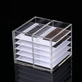LIXIMMAZN 10 Layers Acrylic Eyelash Storage Organizer, Cosmetic Makeup Container Box, Clear Case Cabinet Display Used for Eyelash Storage and Eyelash Salons (10 Layers Type A)