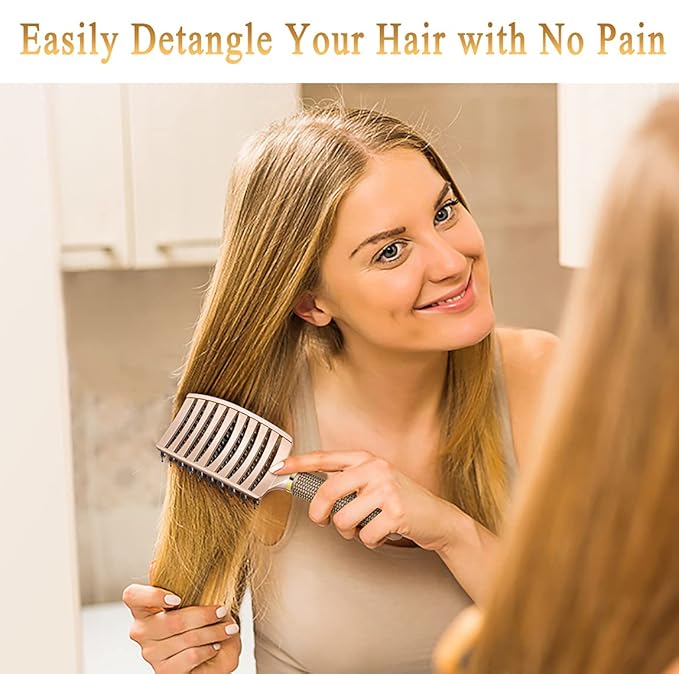 Detangling Brush for Women & Kids, Detangler Brush for Wet & Dry Hair